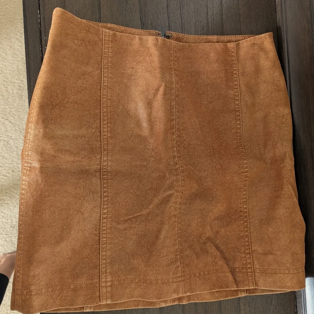 Free People Vegan Leather Mini Skirt - Picture 2 of 3